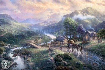 Artworks by 350 Famous Artists Painting - Emerald Valley Thomas Kinkade